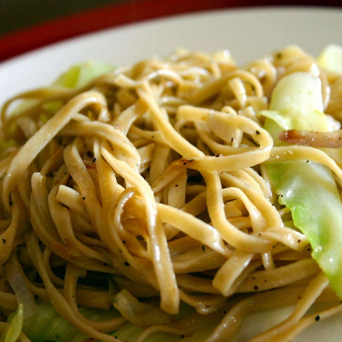 Fried Cabbage and Egg Noodles
