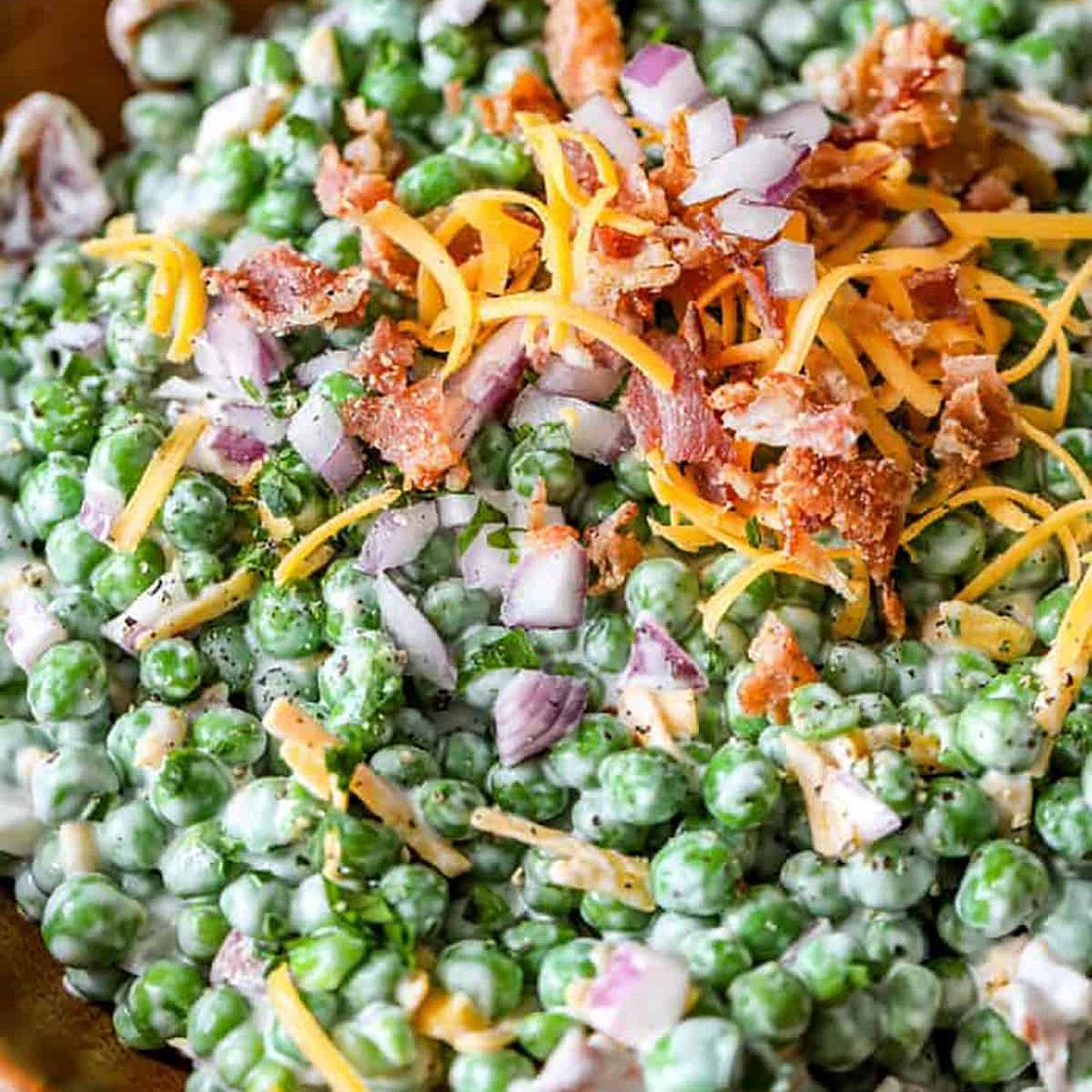 The Best Bacon Pea Salad