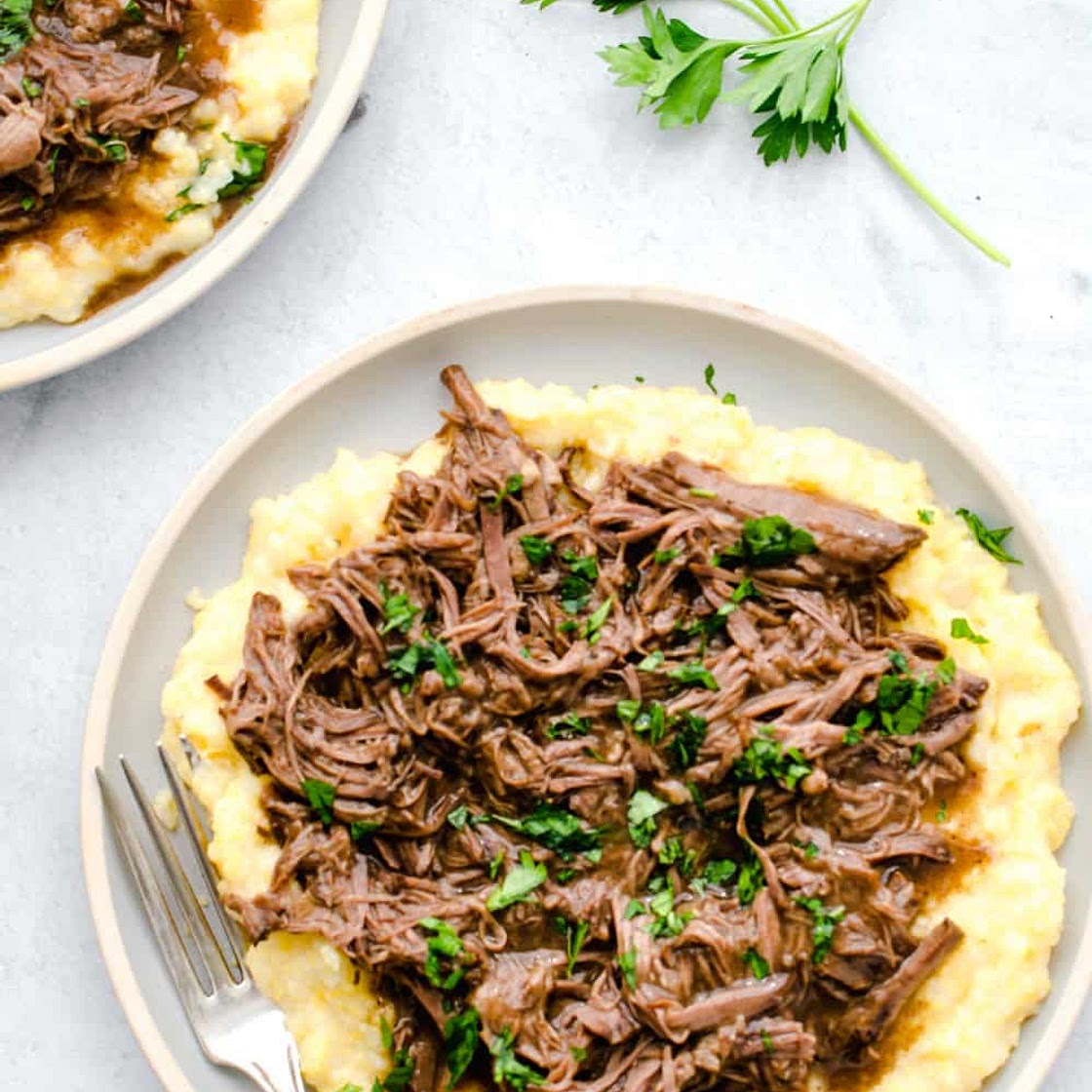 Slow Cooker Balsamic Shredded Beef