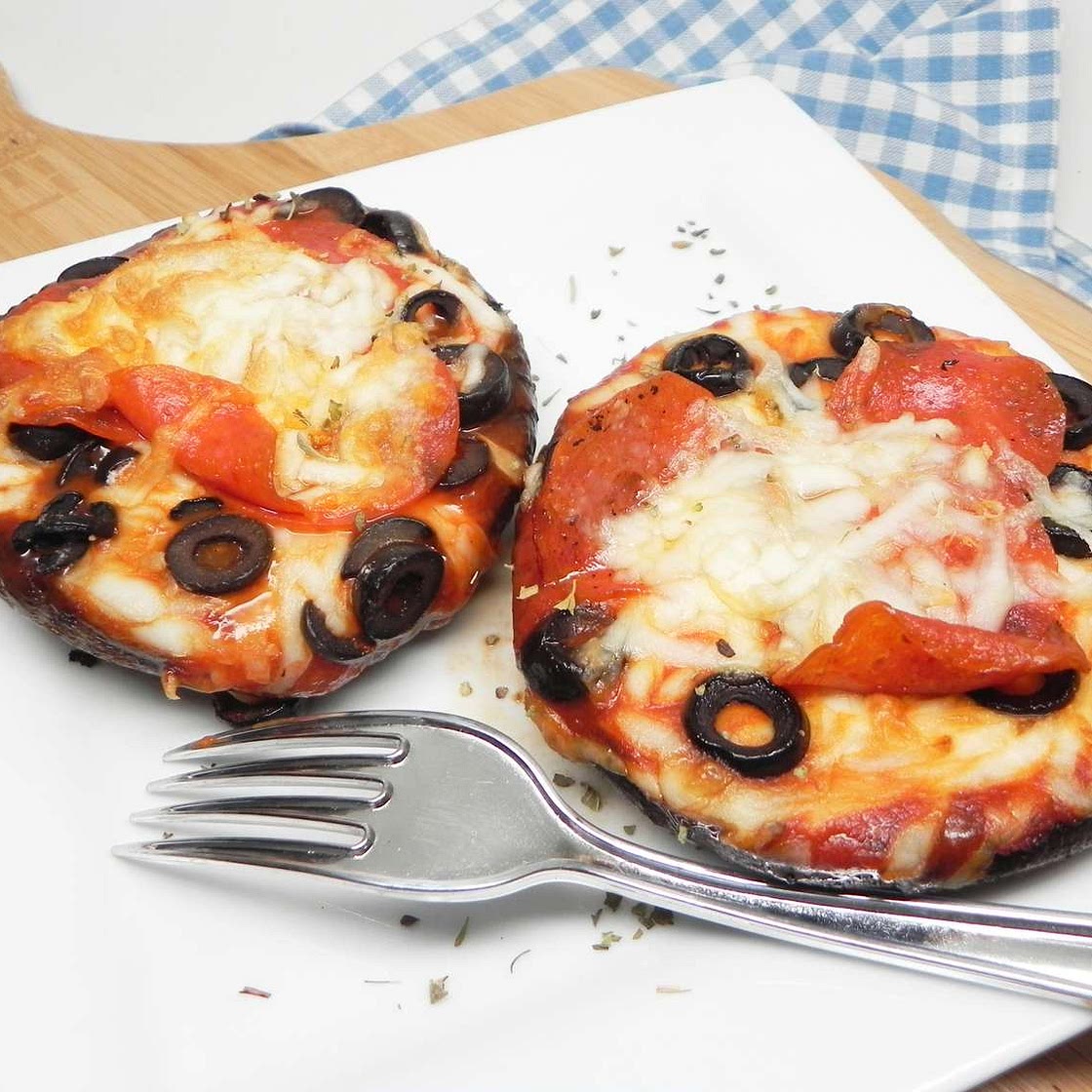 Air Fryer Portobello Pizzas for Two