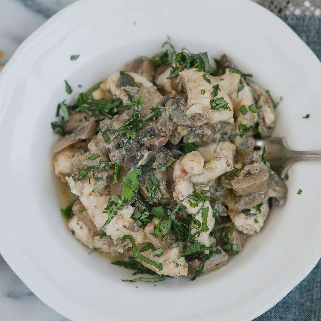 Slow Cooker Chicken and Mushroom Stew