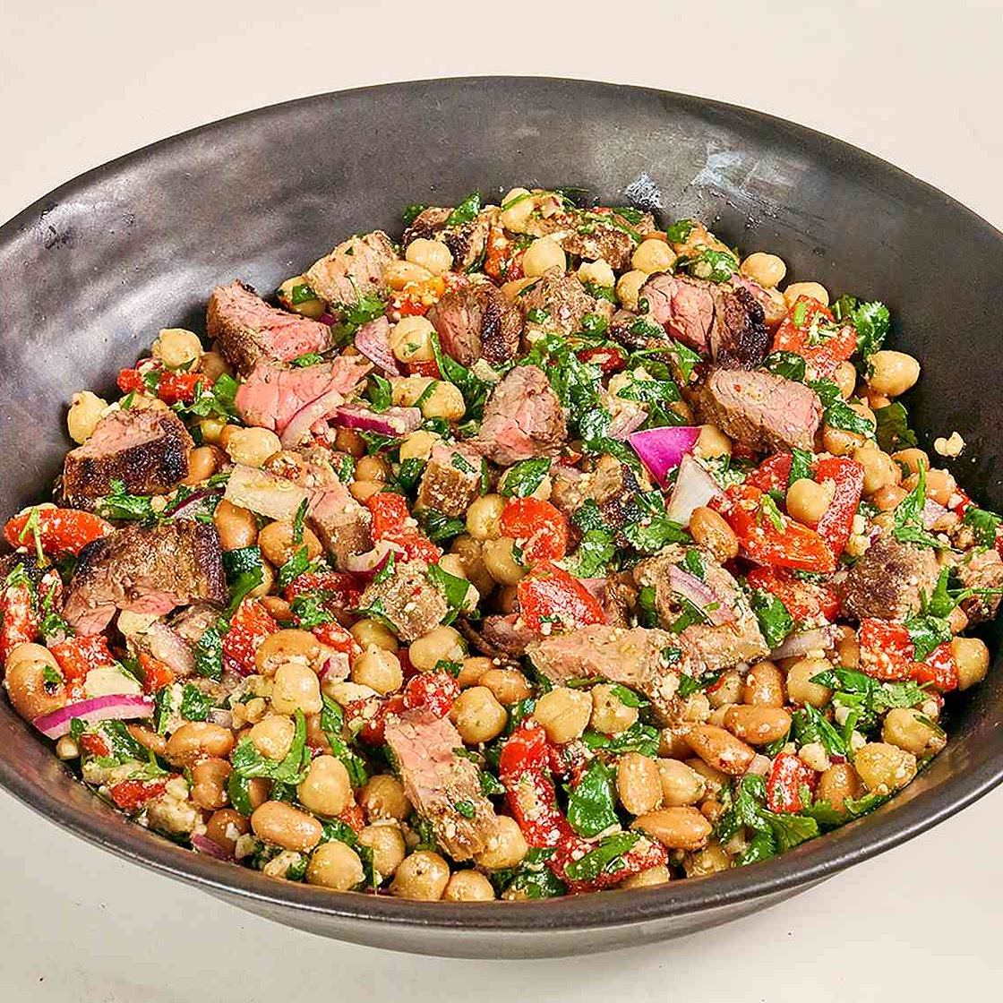 Steak Chimichurri Dense Bean Salad