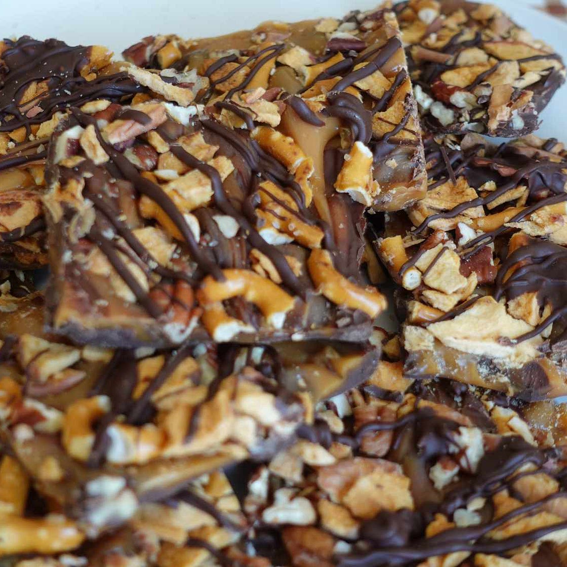 Caramel Apple Chocolate Bark