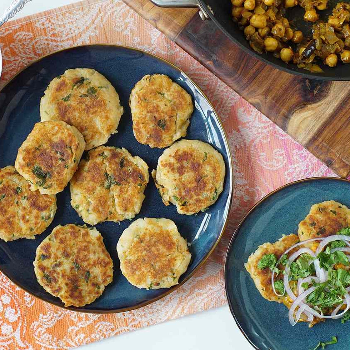 Indian Chole Aloo Tikki