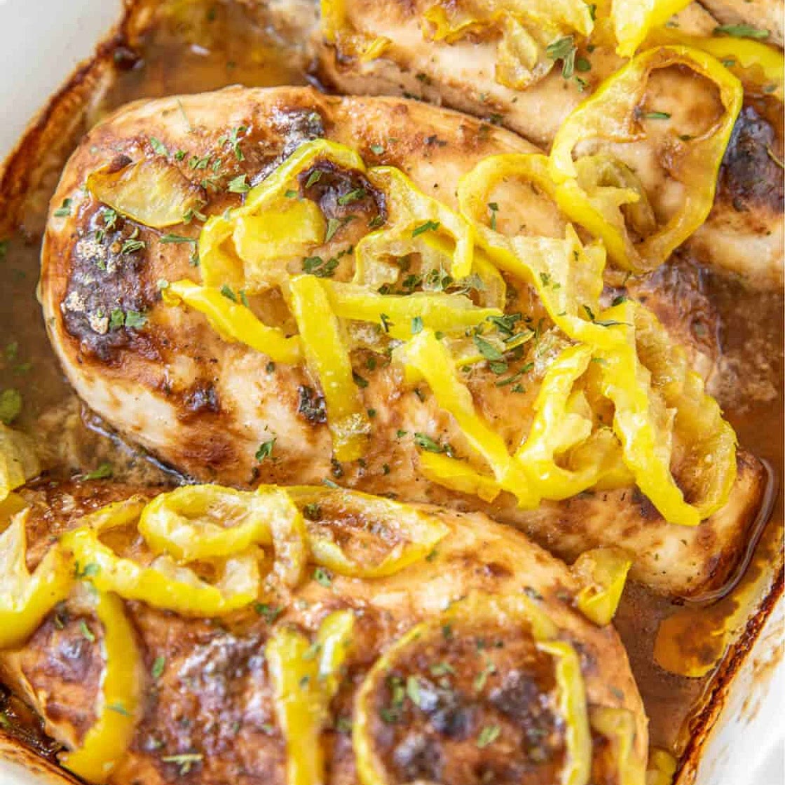Oven Baked Mississippi Chicken