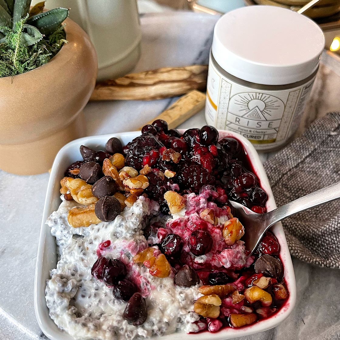 Overnight Protein Chia Pudding ~ Filling and Easy High Fiber Breakfast