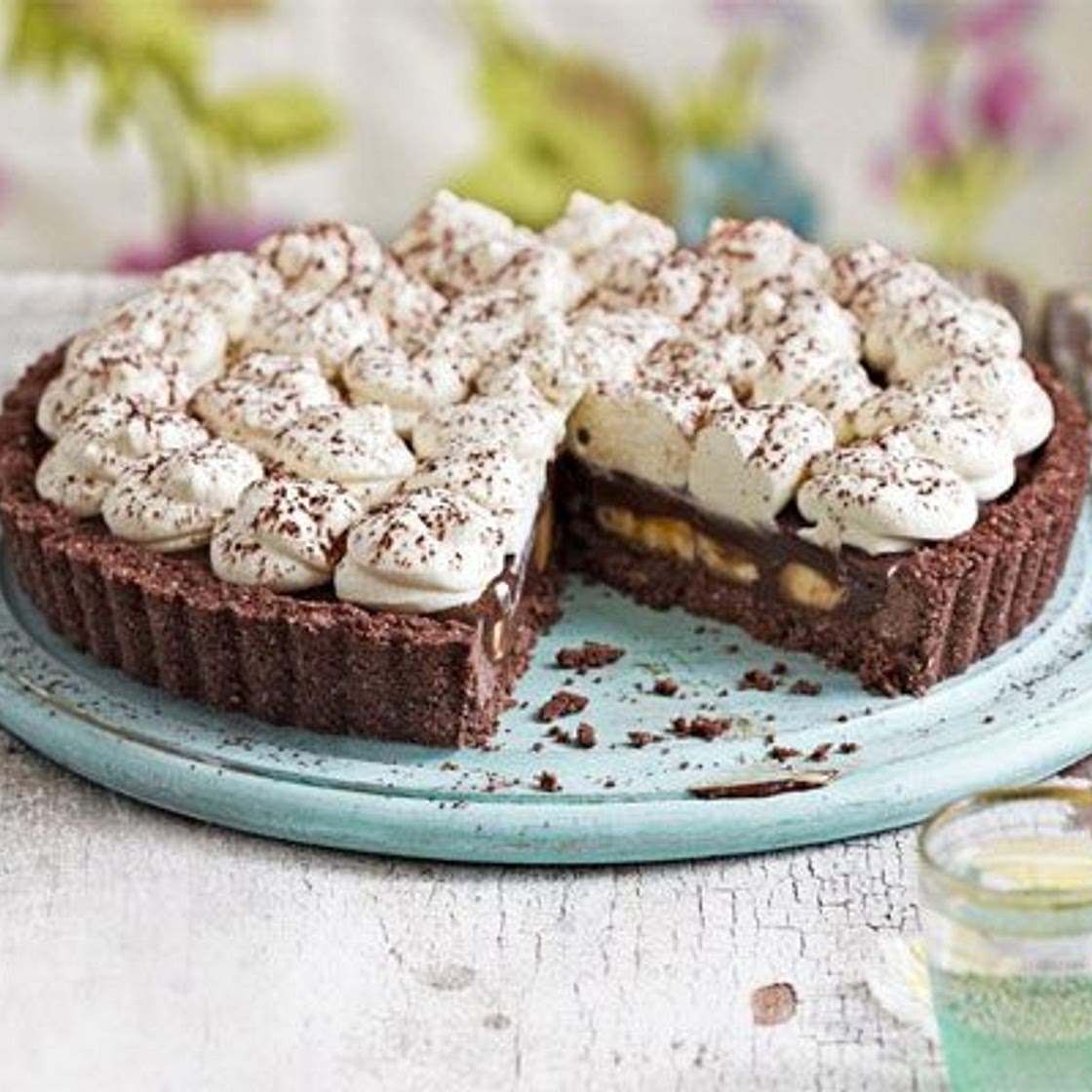 Chocolate coconut banoffee pie