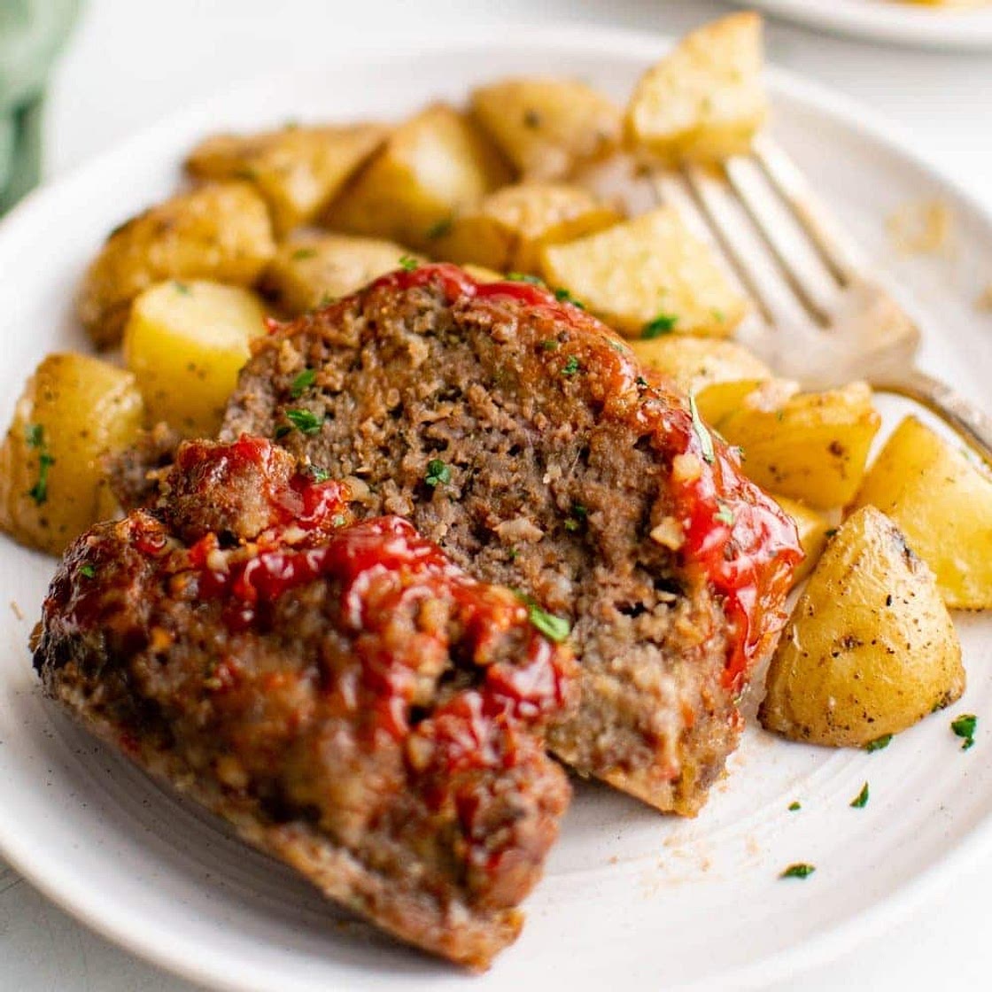 Sheet Pan Meatloaf and Potatoes