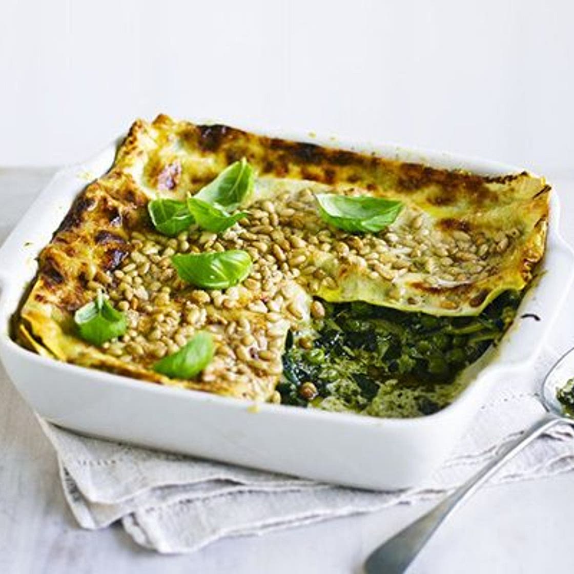 Easy pesto lasagne