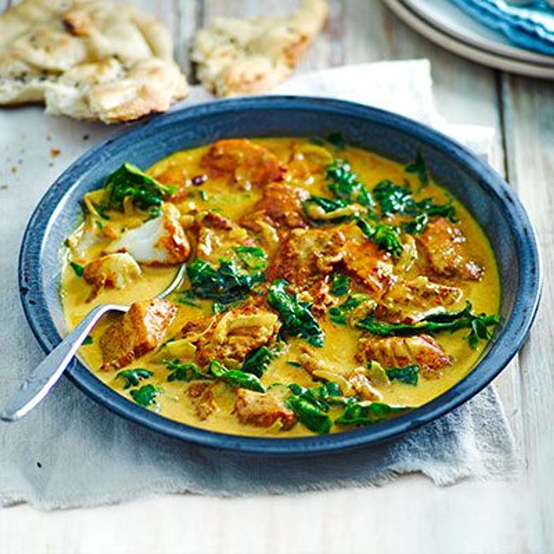 Cod & spinach yellow curry