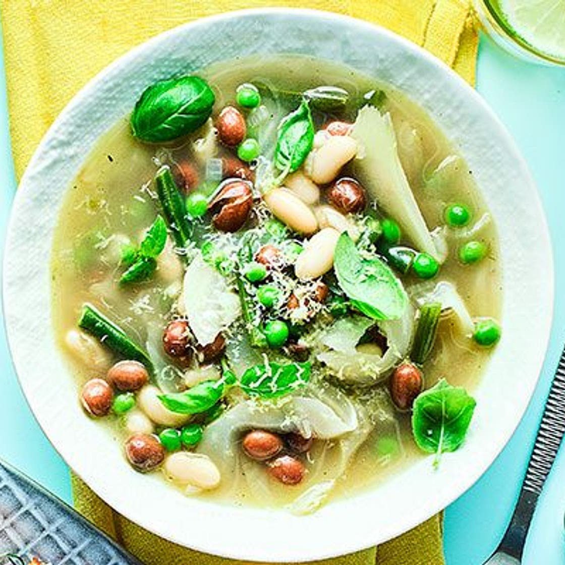 Three bean spring minestrone