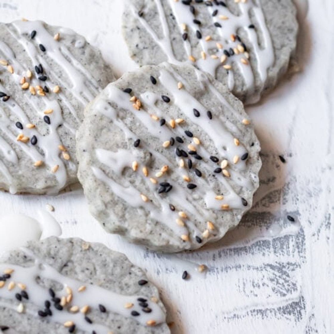 Black Sesame Shortbread Cookies