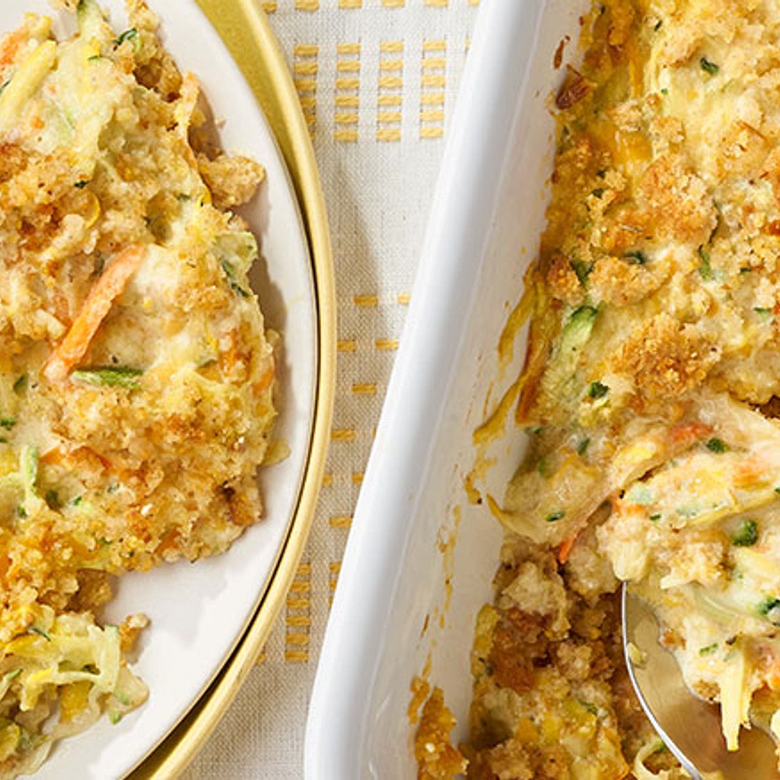 Creamy Cheddar Squash Bake
