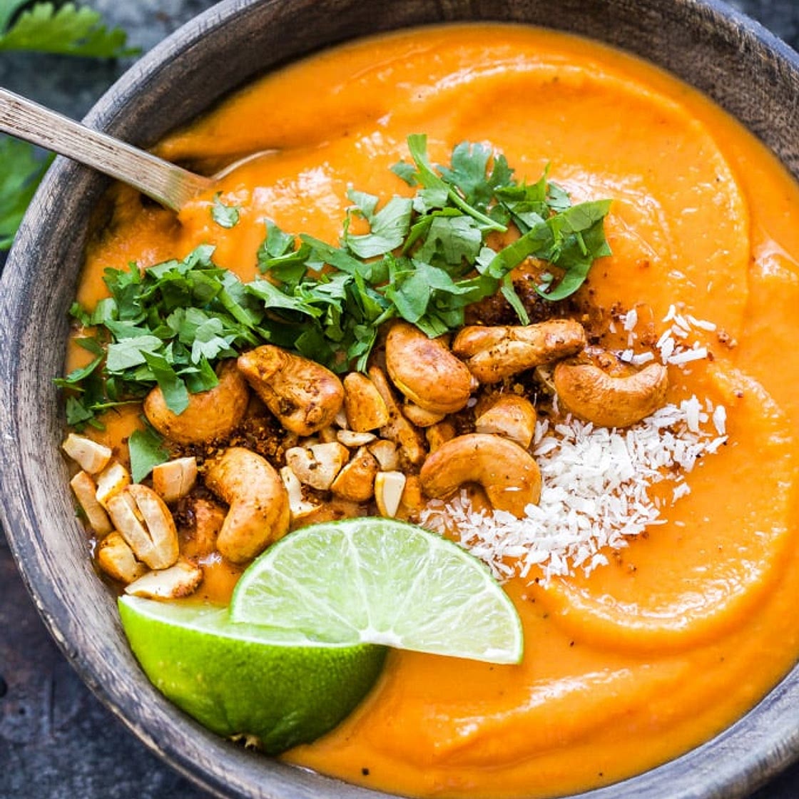 Thai Sweet Potato Carrot Soup
