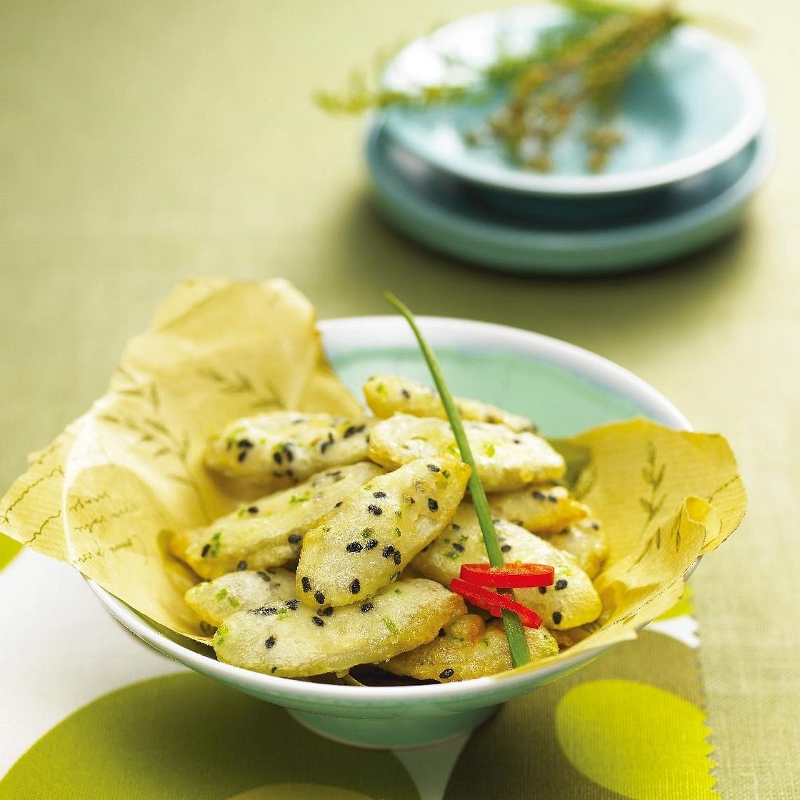 우엉찹쌀흑임자튀김 만드는 법