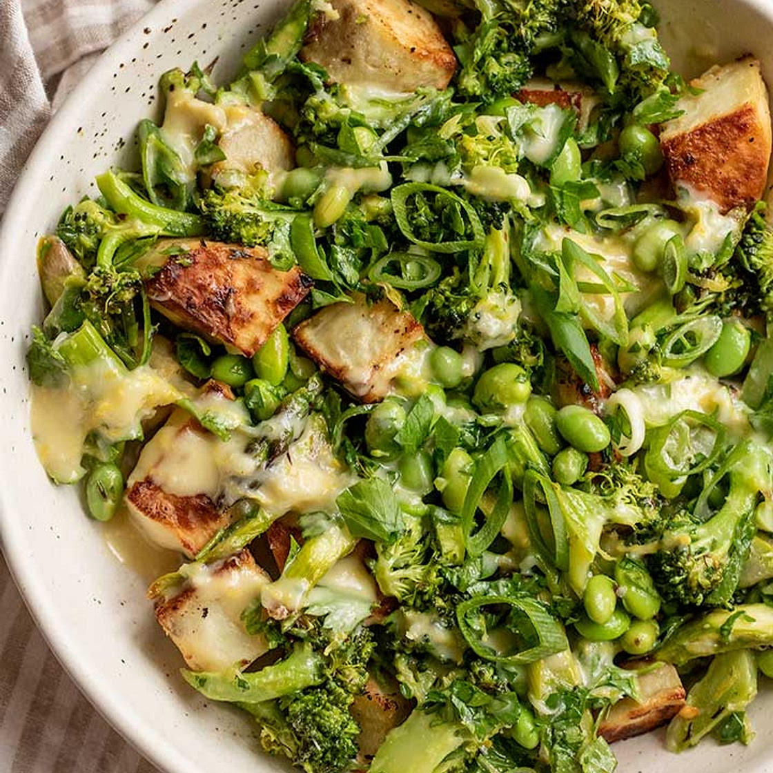 Roasted Broccoli Asparagus Salad