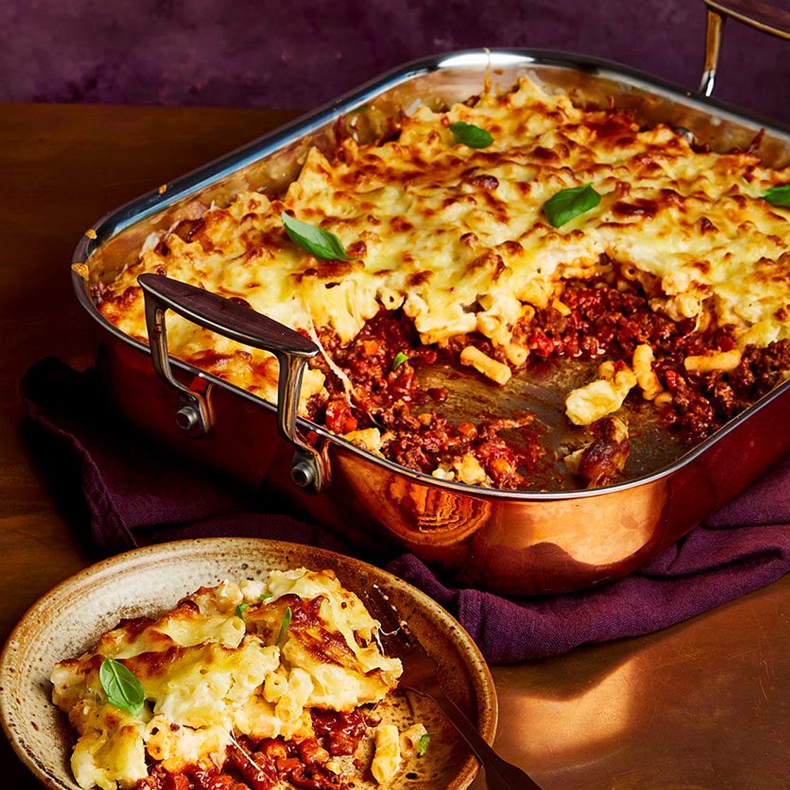 Macaroni cheese lasagne