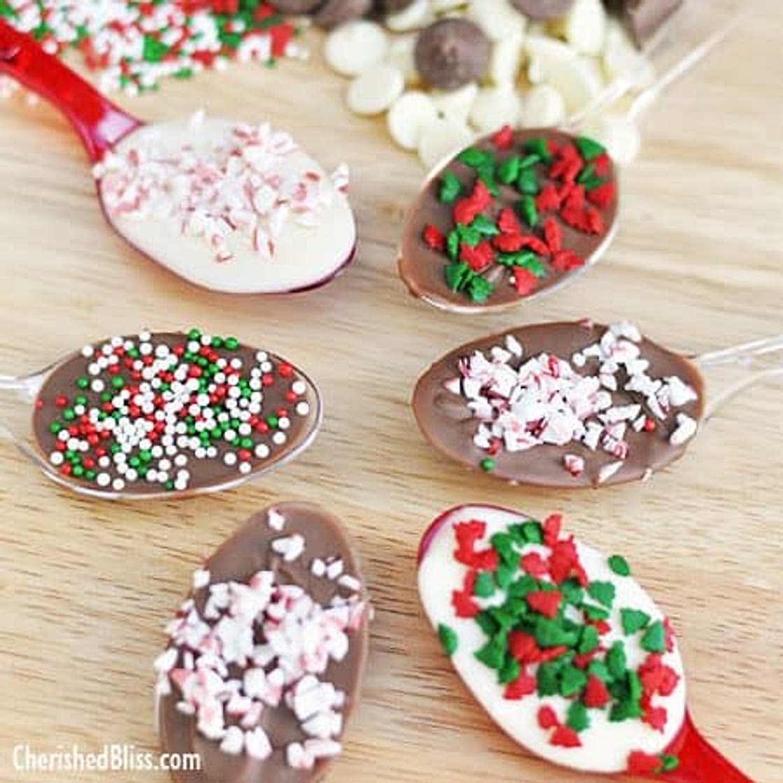 Christmas Chocolate Spoons