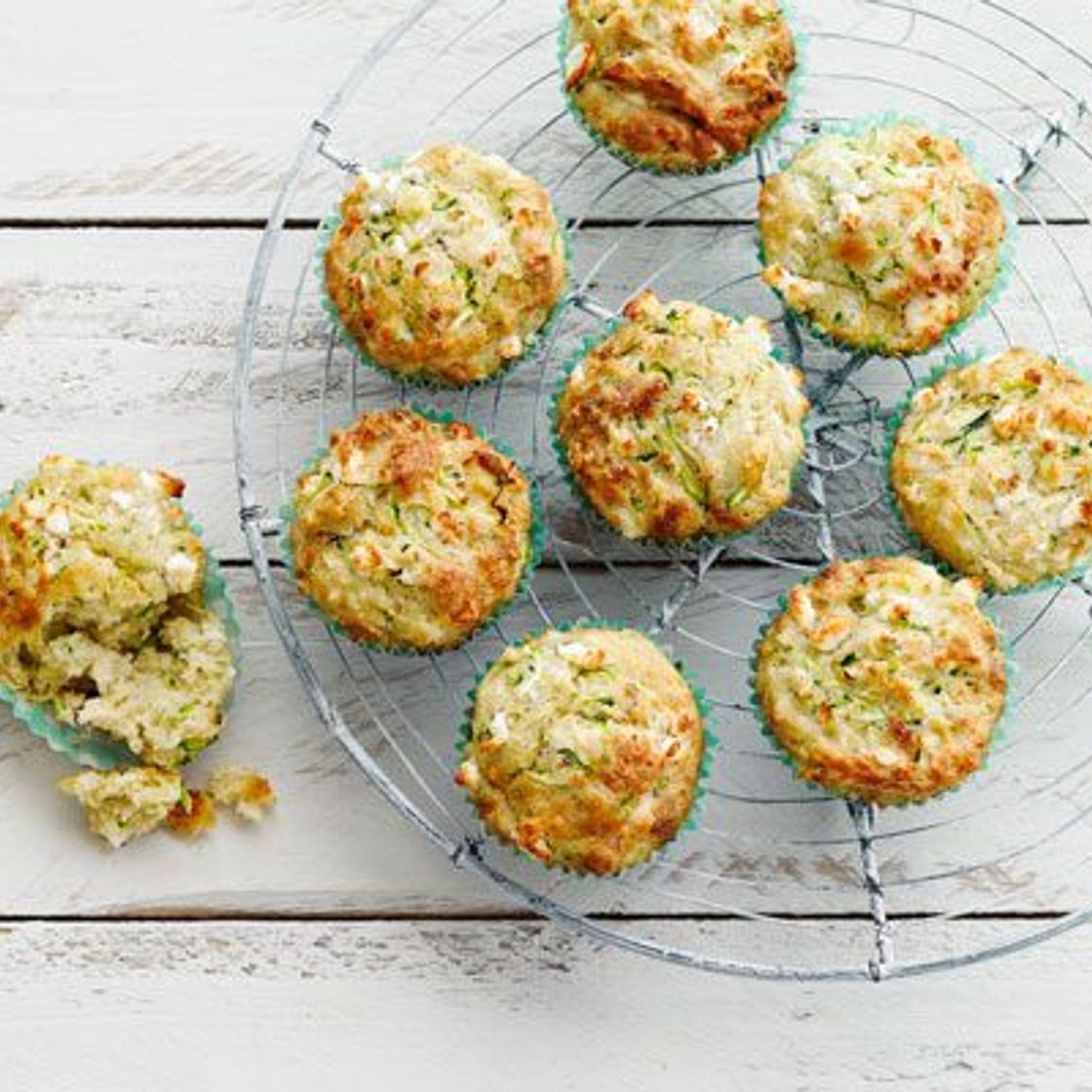 Courgette & feta muffins