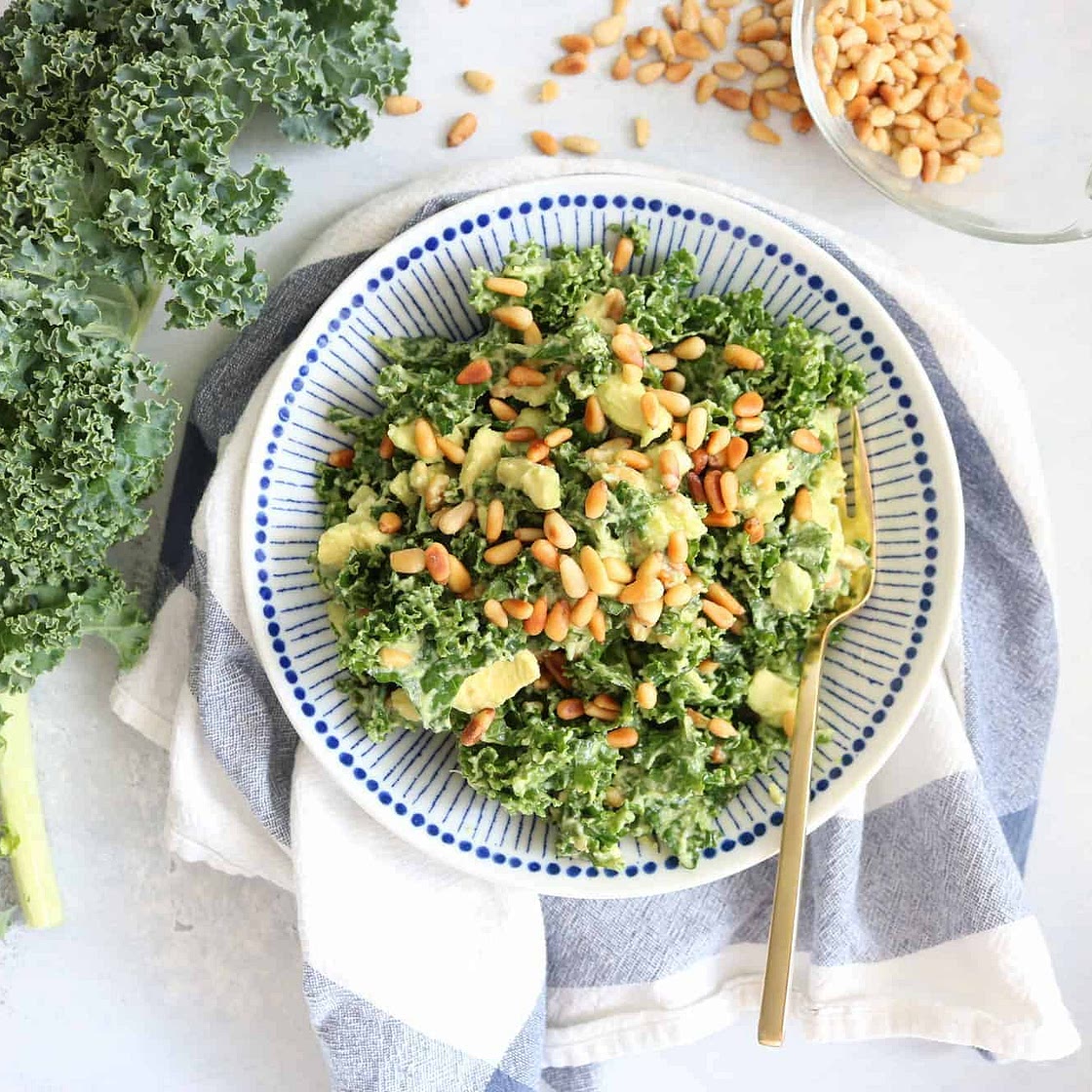 Lemon and Avocado Kale Salad