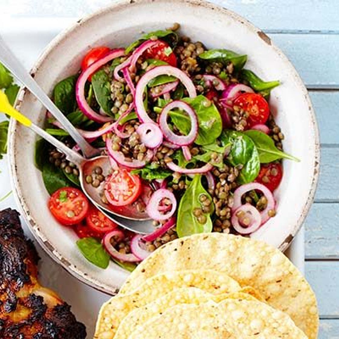 Lentil & tomato salad