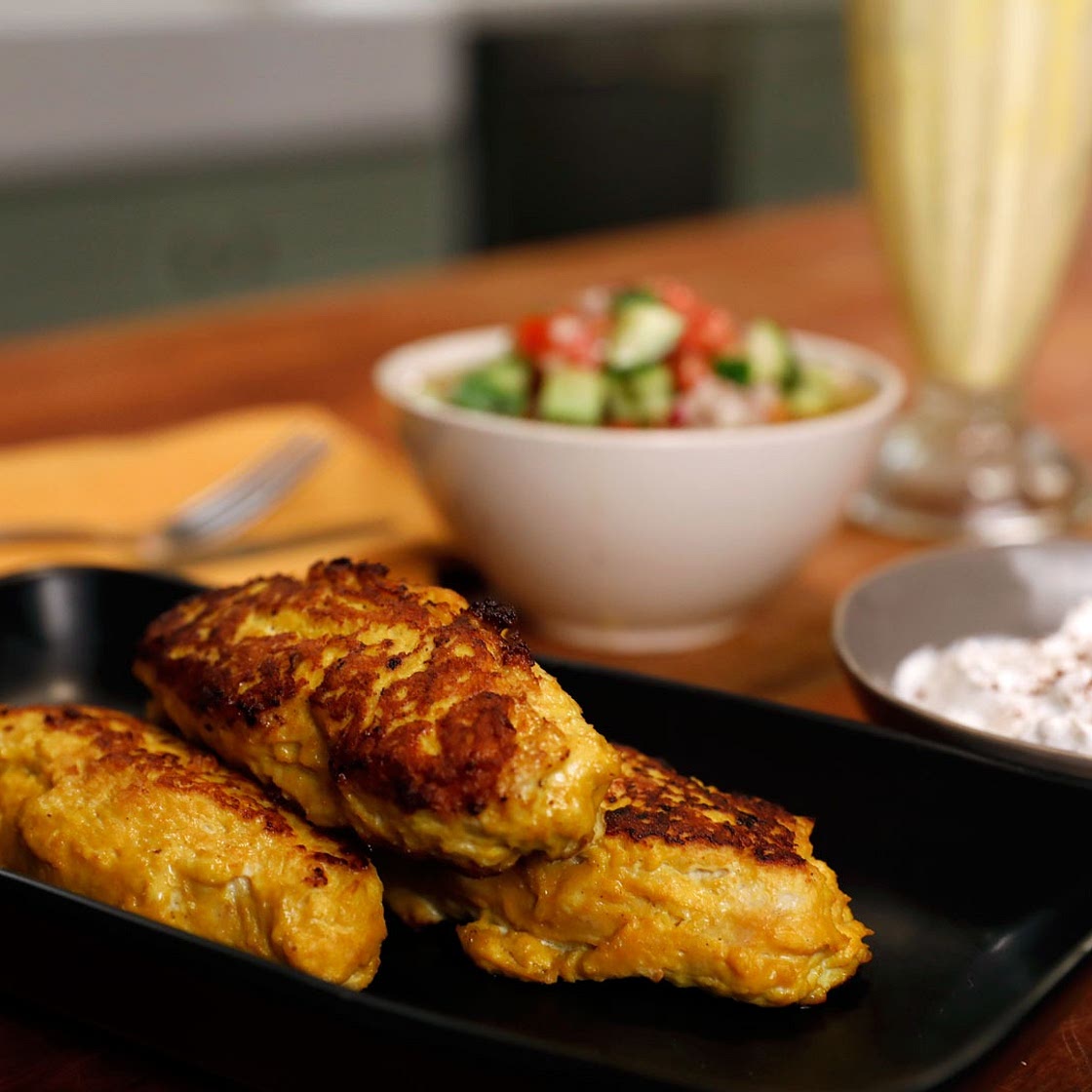 Chicken Koobideh with Shirazi and Mast o Musir