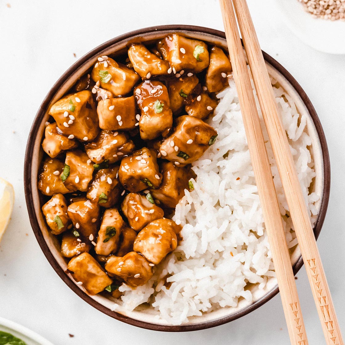 Sticky Teriyaki Tofu Rice Bowl