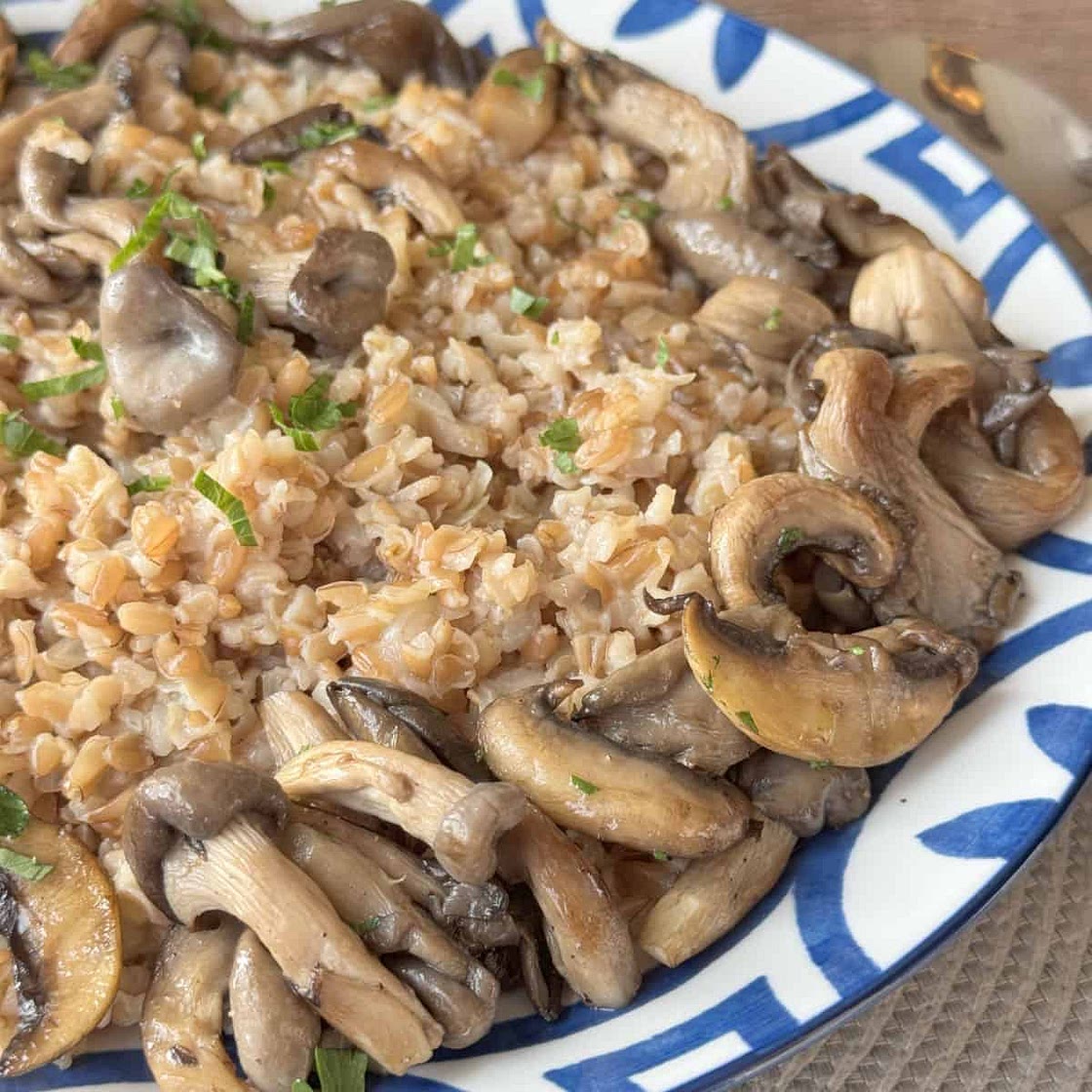 Farro Pilaf With Mushrooms