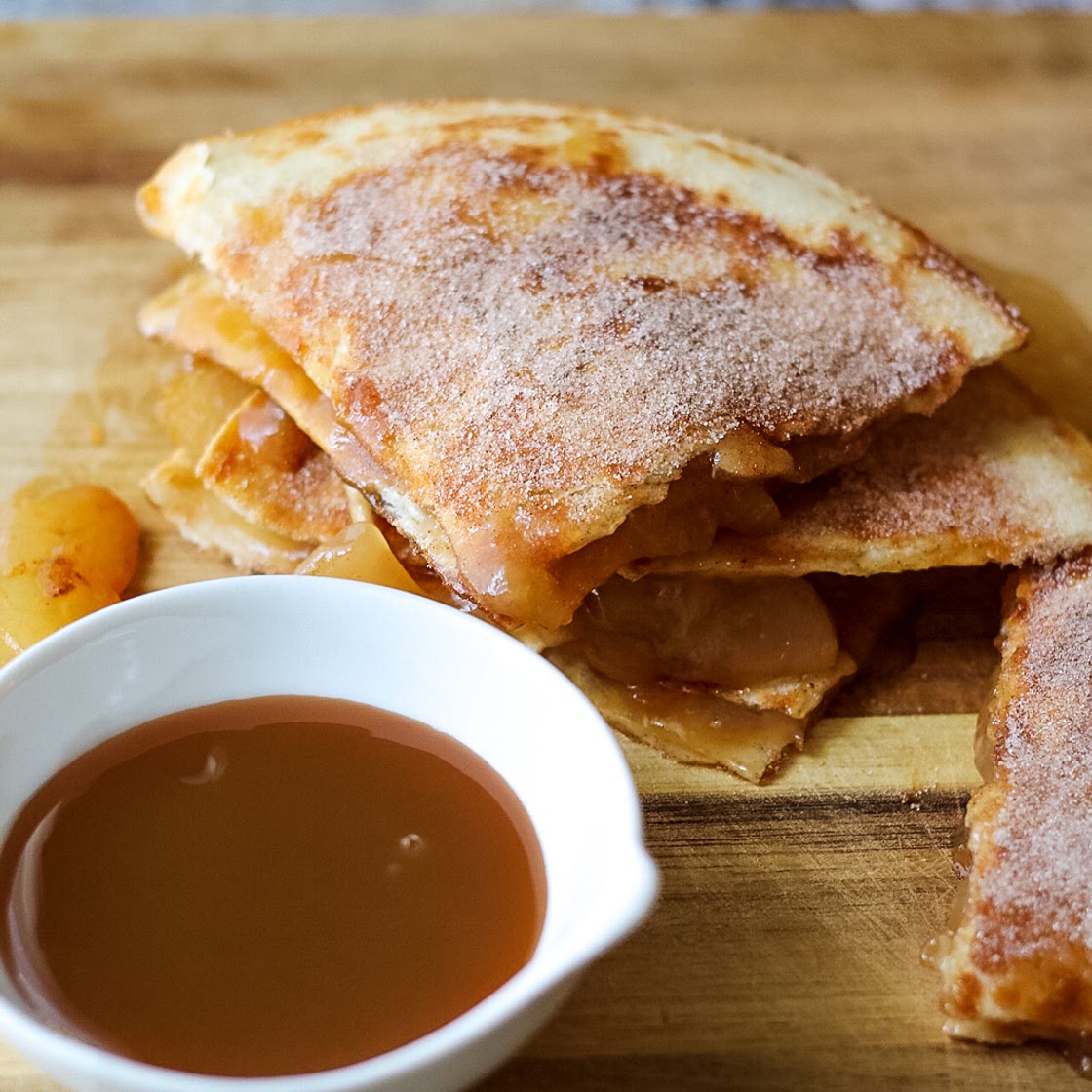 Caramel Apple Pie Quesadillas