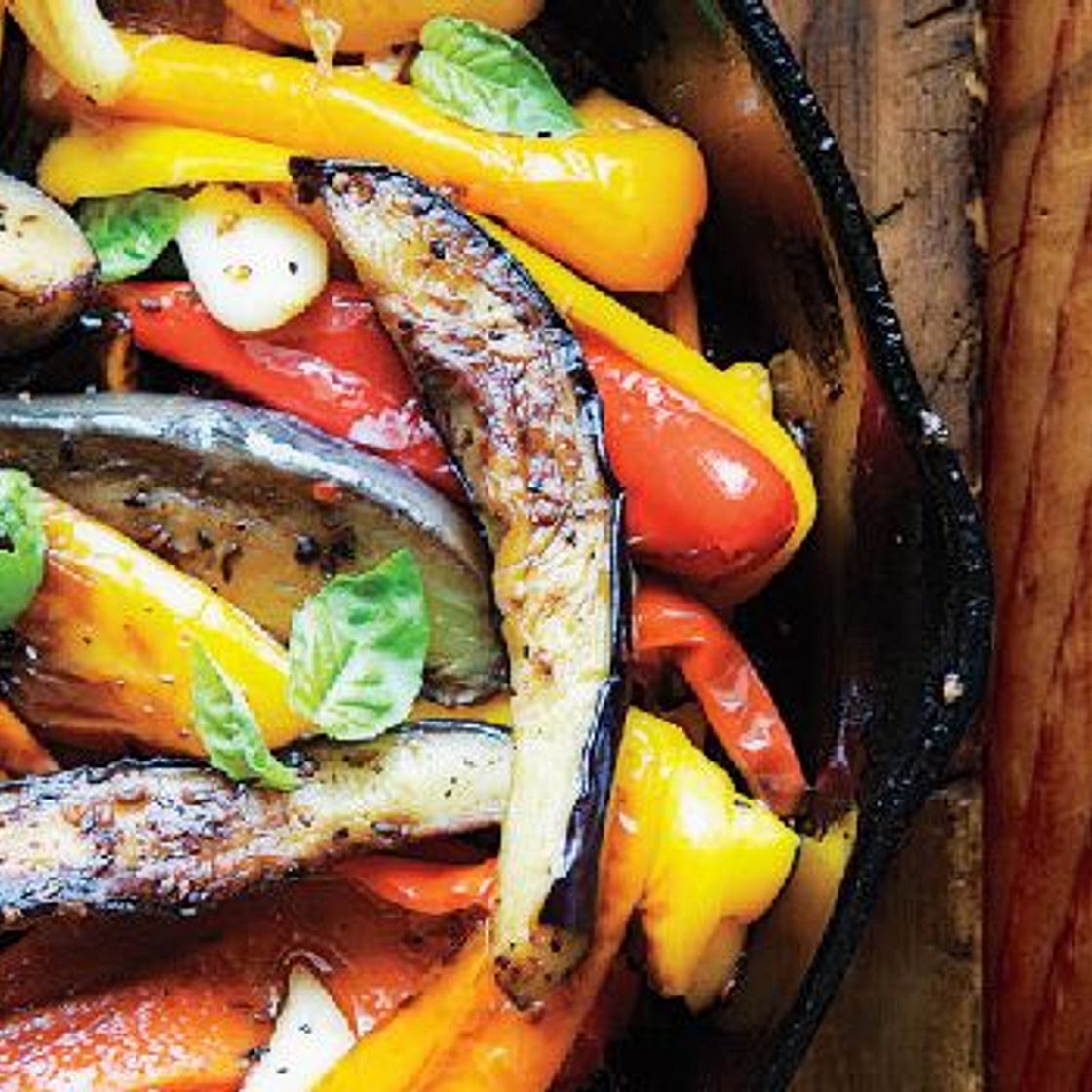 Spiced Peppers and Eggplant
