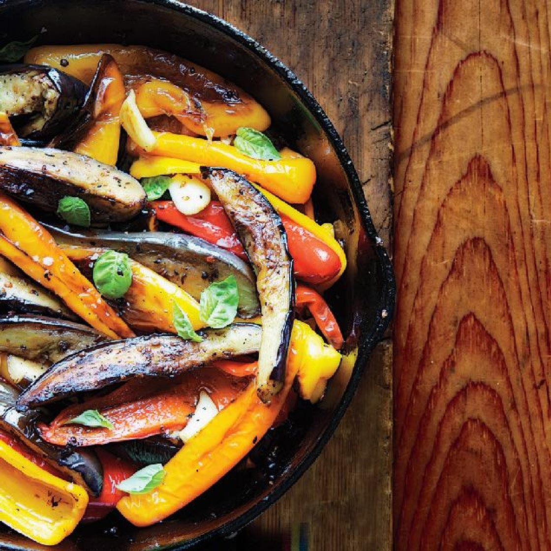 Spiced Peppers and Eggplant