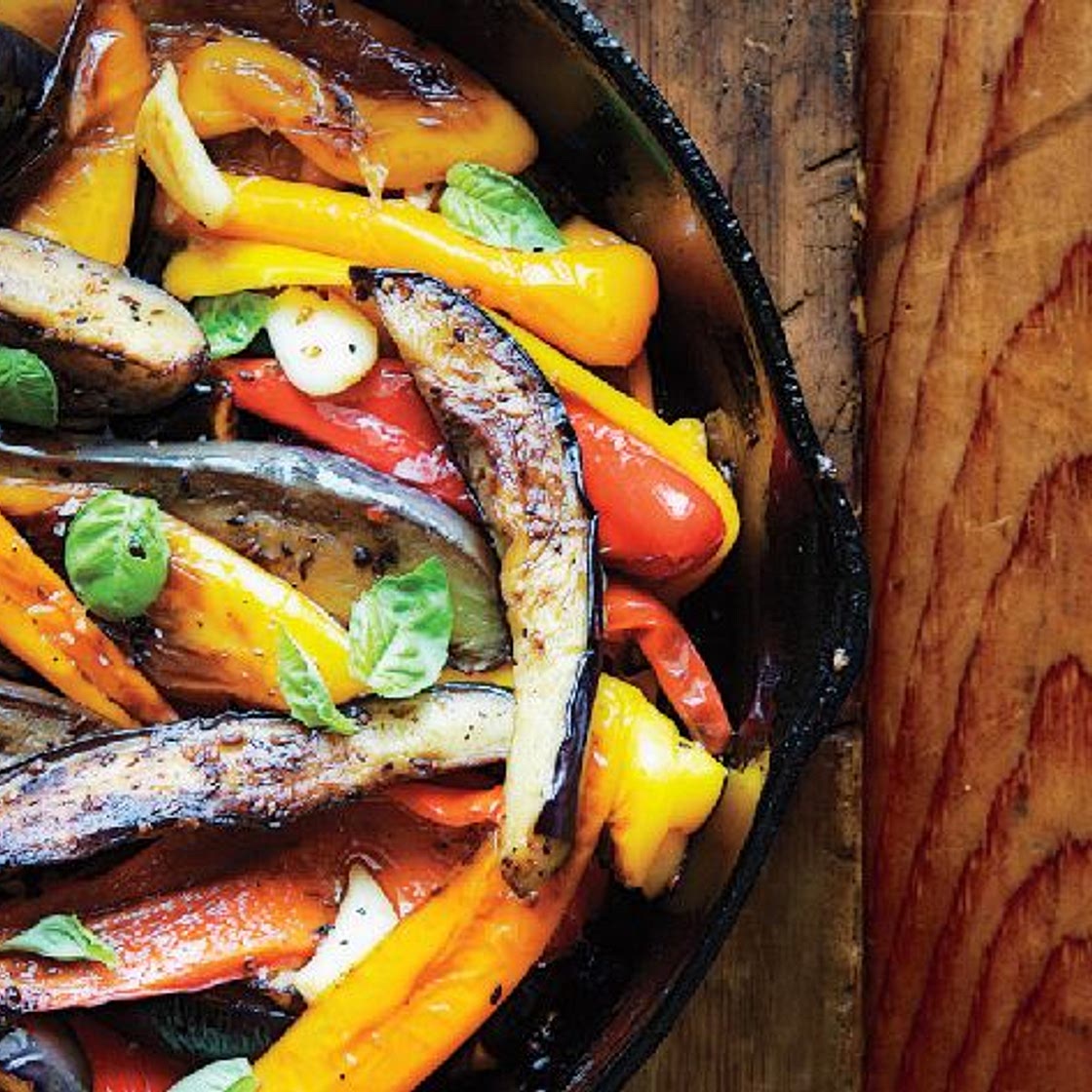 Spiced Peppers and Eggplant