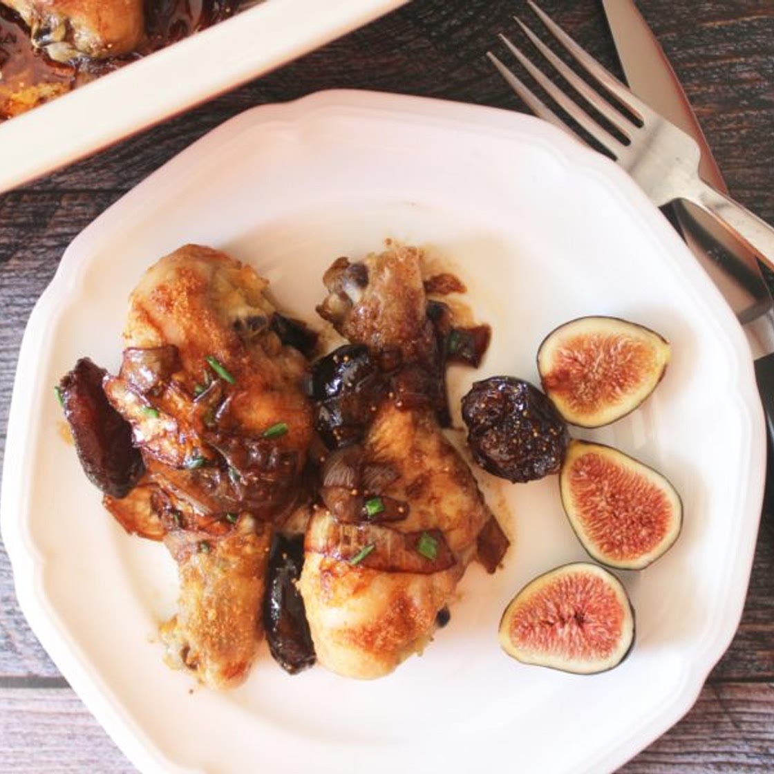 Crispy Drumsticks with Balsamic Fig Sauce