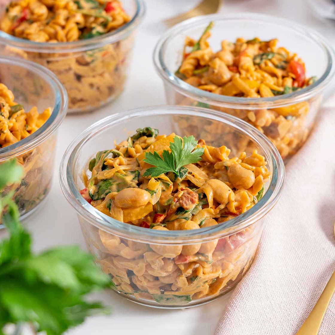 High-Protein Vegan 'Marry Me Pasta' (Meal-Prep)