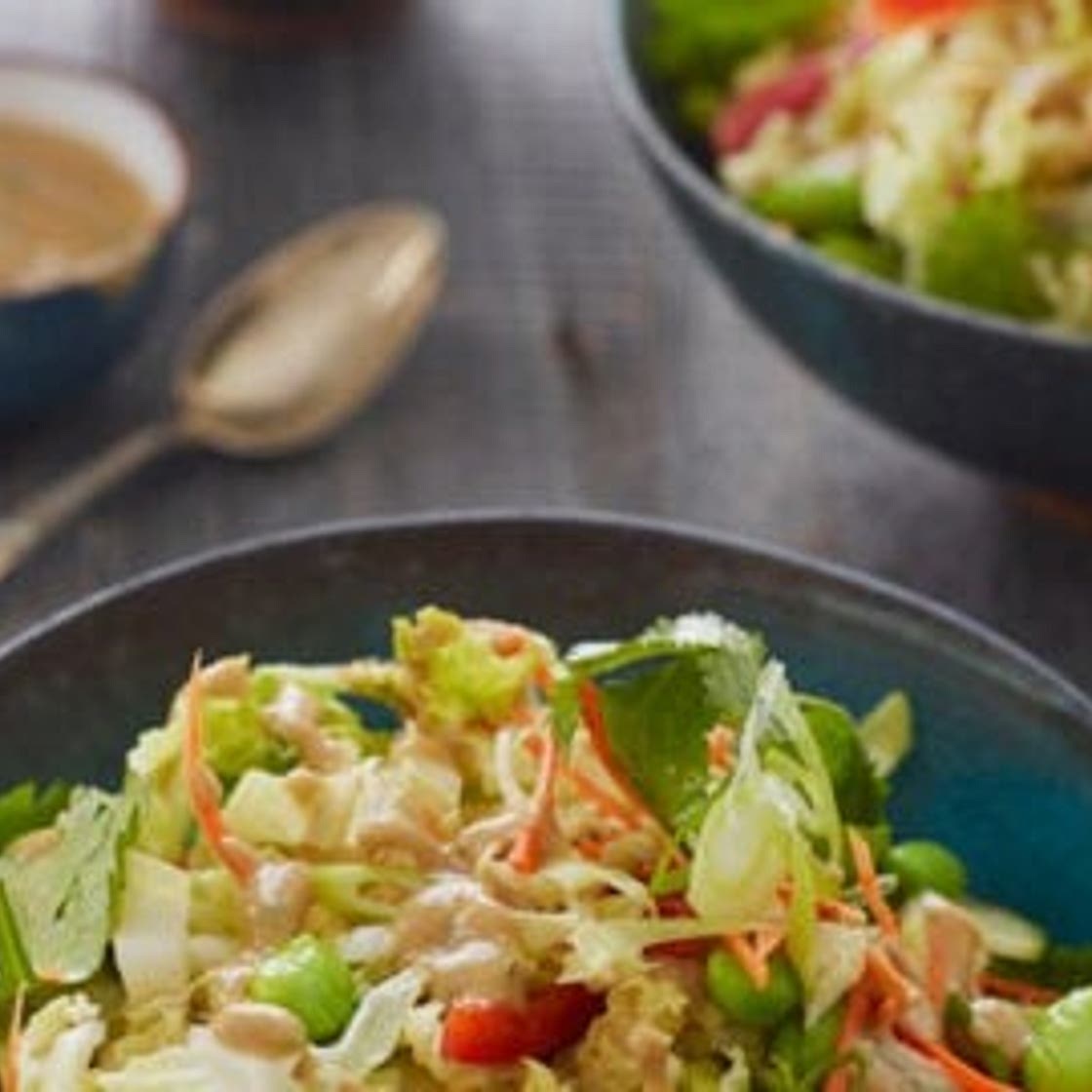 Thai Crunch Salad with Peanut Dressing