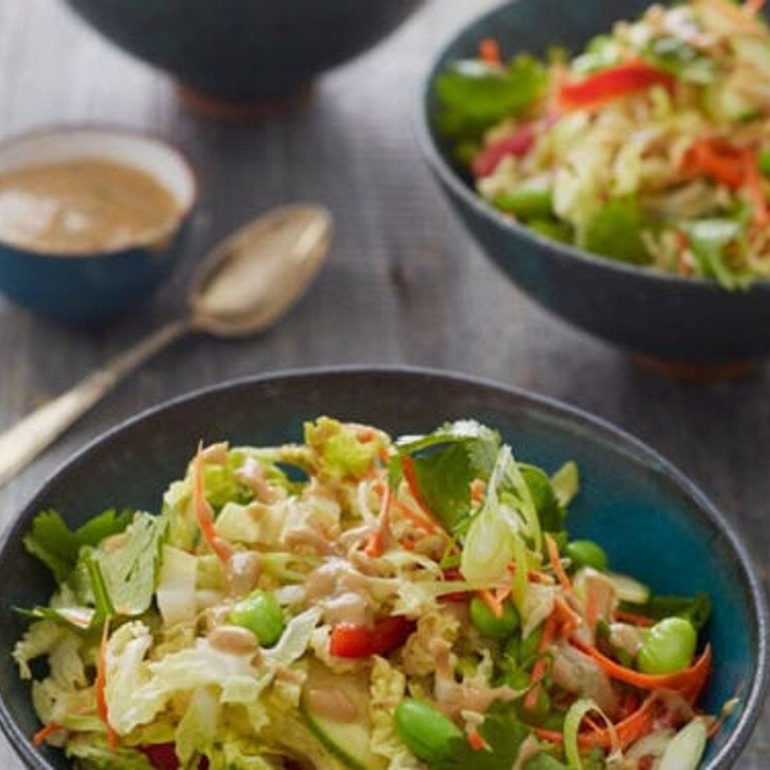 Thai Crunch Salad with Peanut Dressing