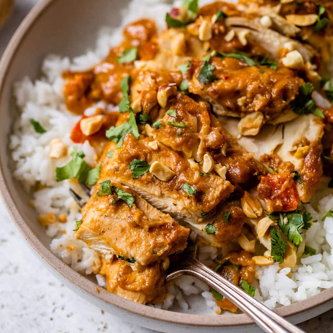 Slow Cooker Peanut Chicken