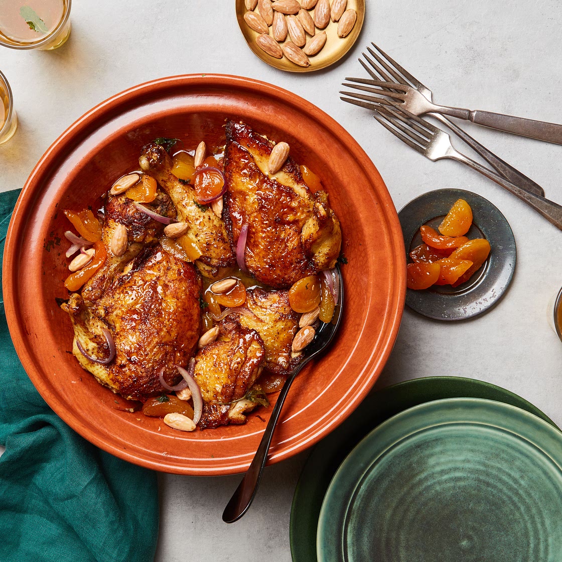 Chicken Tagine With Apricots and Almonds