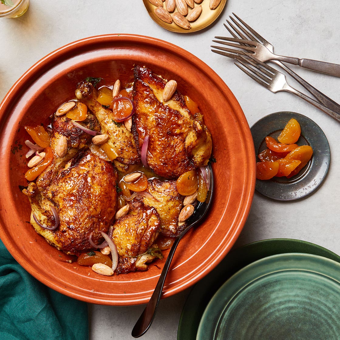 Chicken Tagine With Apricots and Almonds