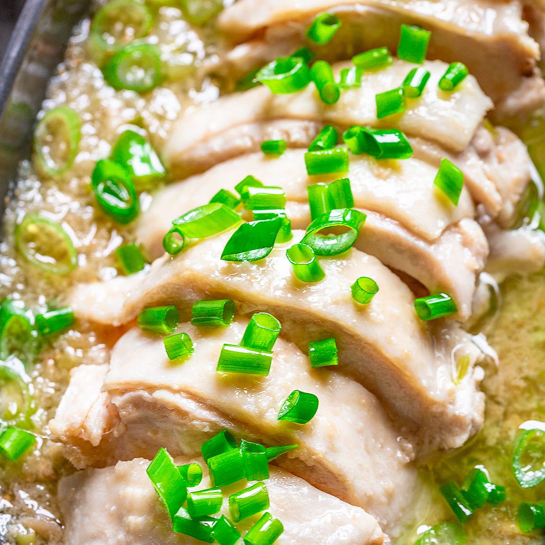 Easy Tender Poached Chicken