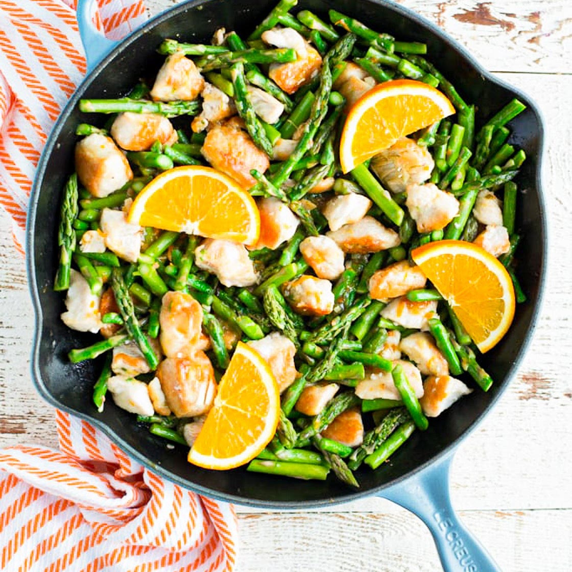 Orange Chicken Asparagus Skillet (20-Minute Dinner)