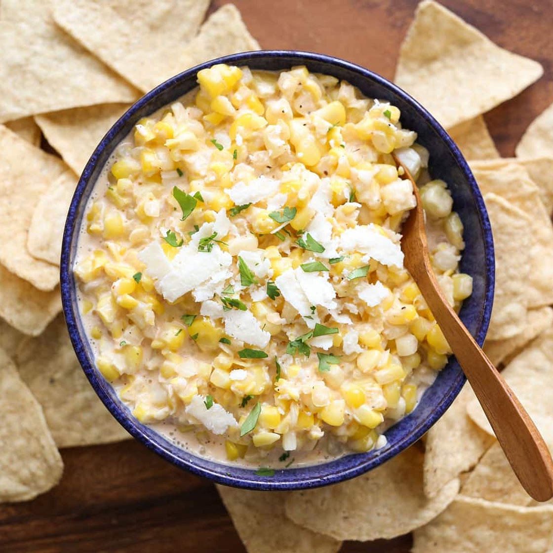Elote {Hot Mexican Corn Dip}