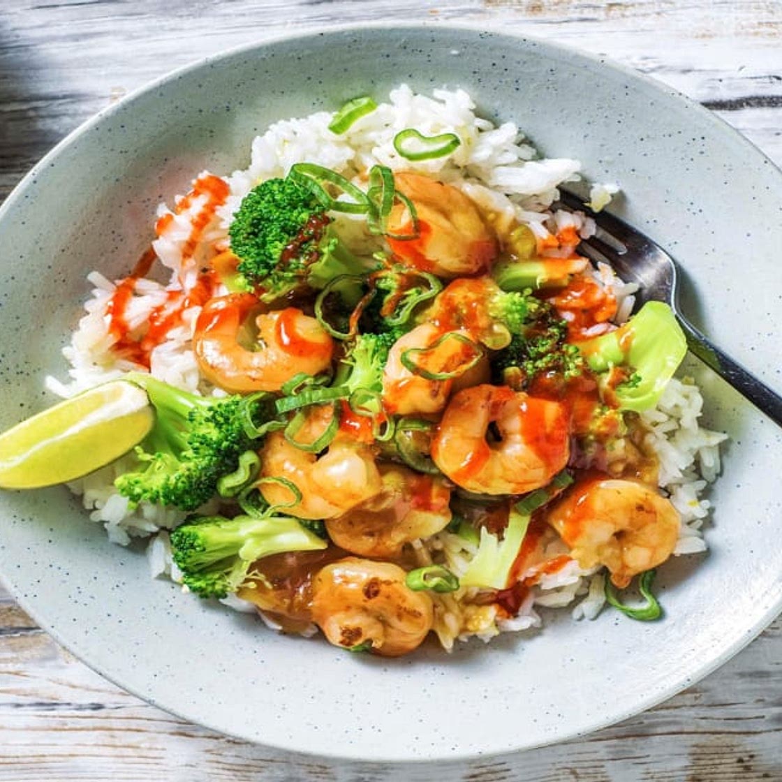 Teriyaki-Garnelen mit Brokkoli mindestens -20% Kalorien im Vergleich zu den anderen Rezepten