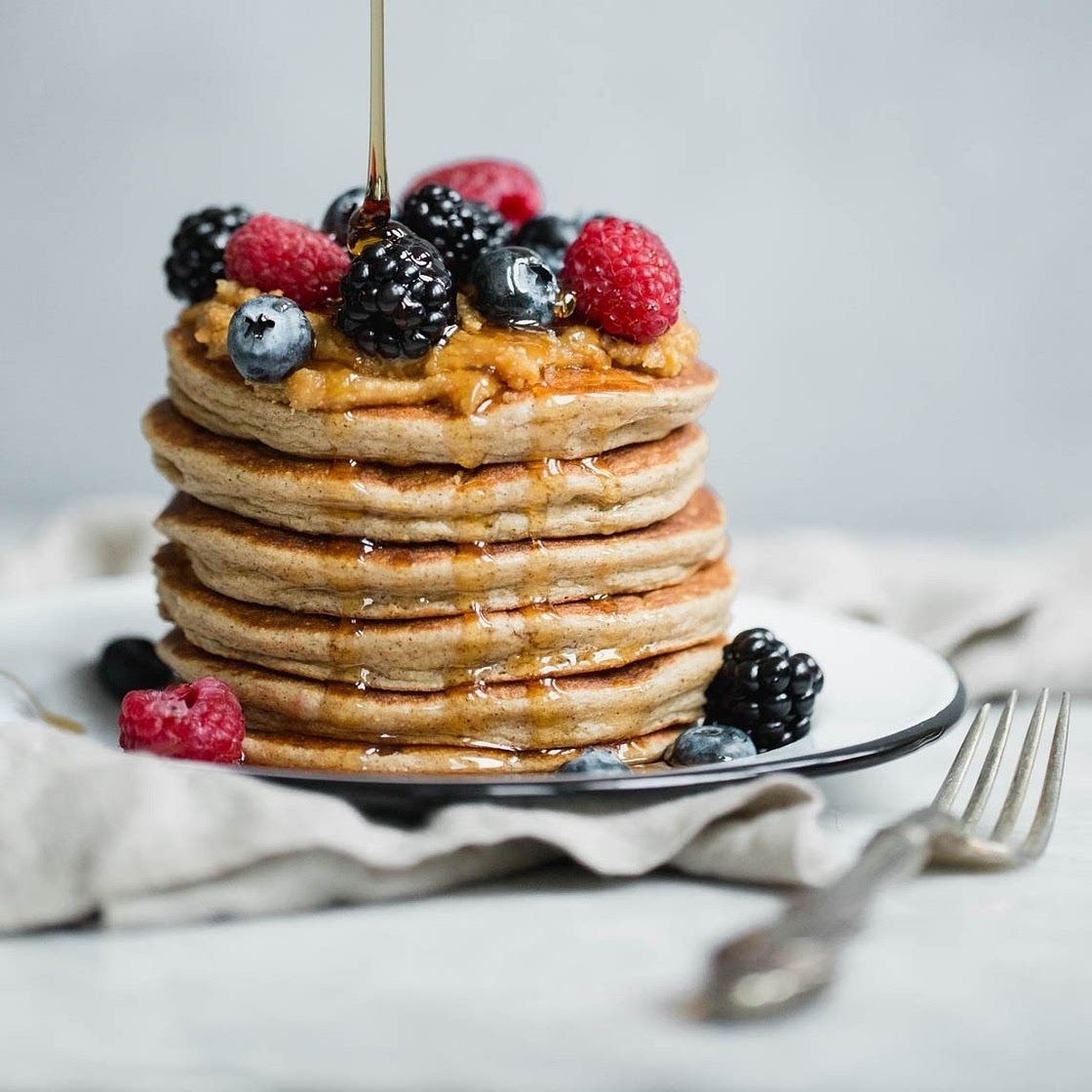 Cottage Cheese Banana Oatmeal Protein Pancakes