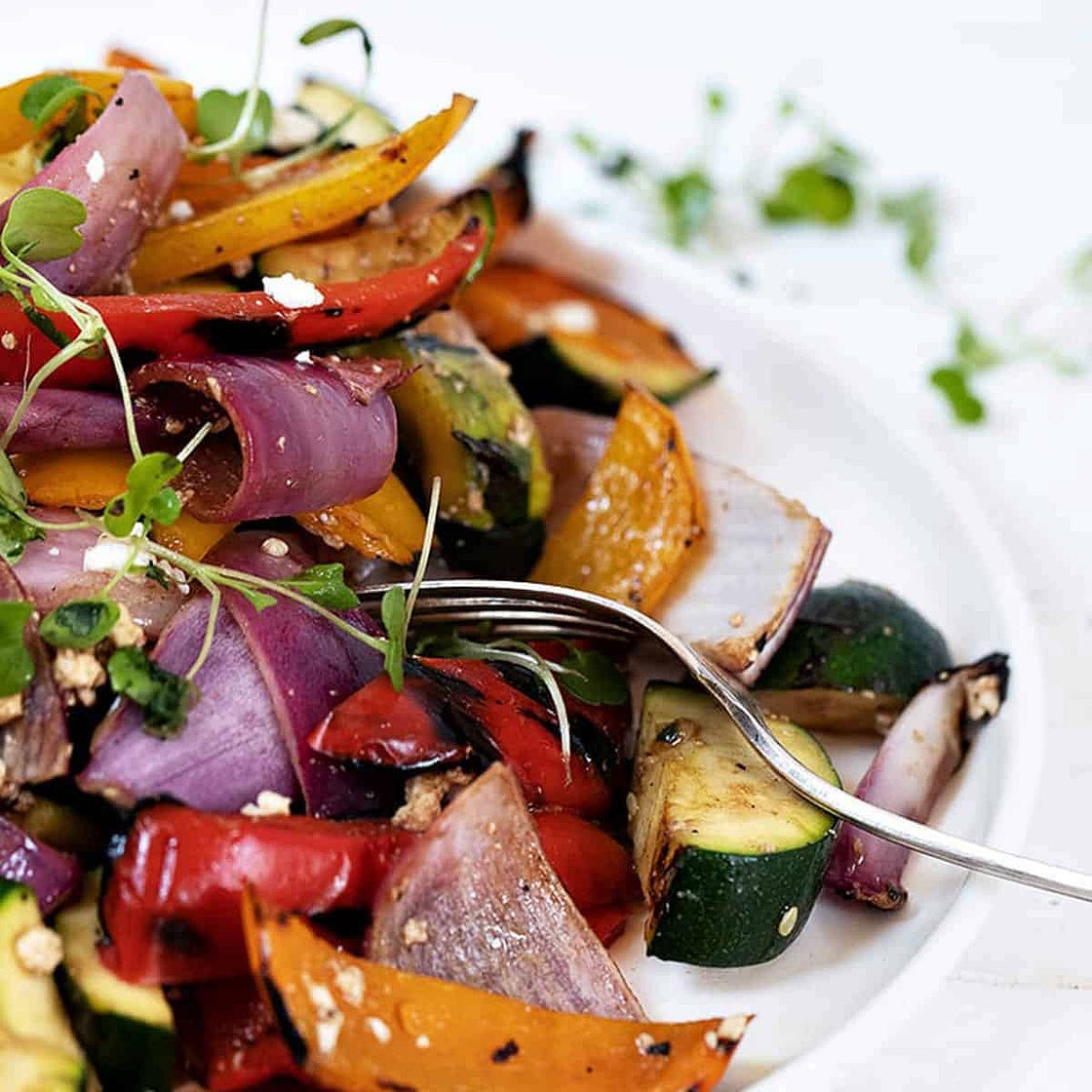 Grilled Vegetable Salad with Feta and Balsamic