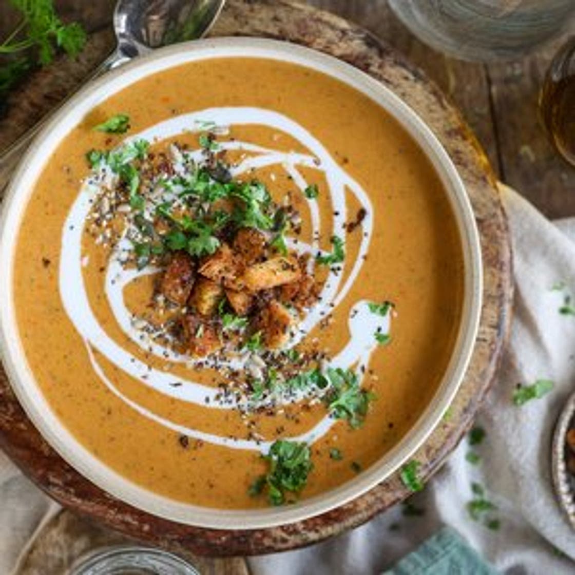 Creamy Coconut Paprika Zucchini Soup