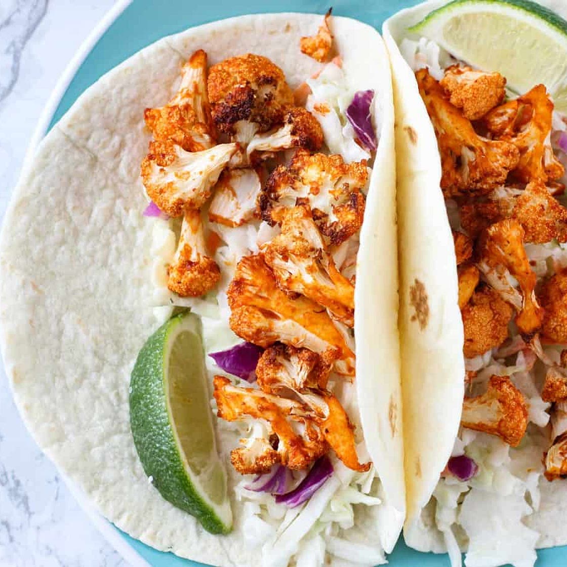 Buffalo Cauliflower Tacos