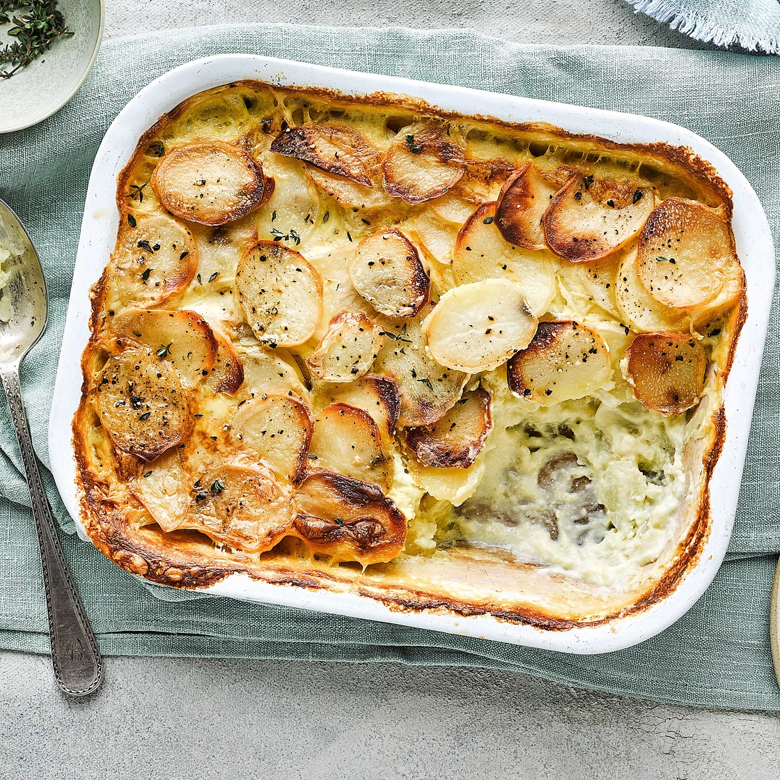 Creamy vegan dauphinoise