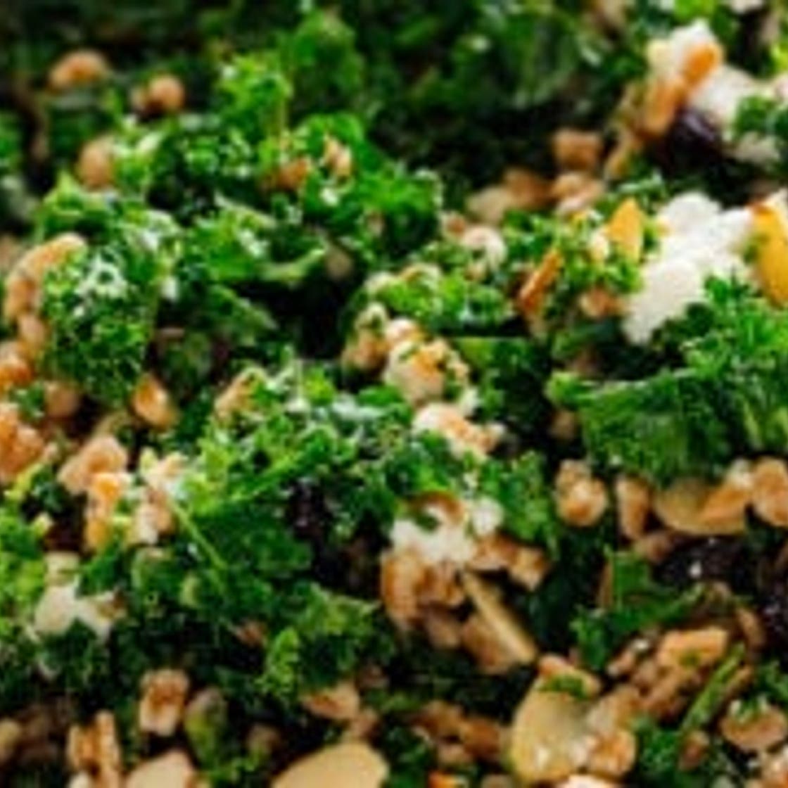 Farro and Kale Salad with Goat Cheese