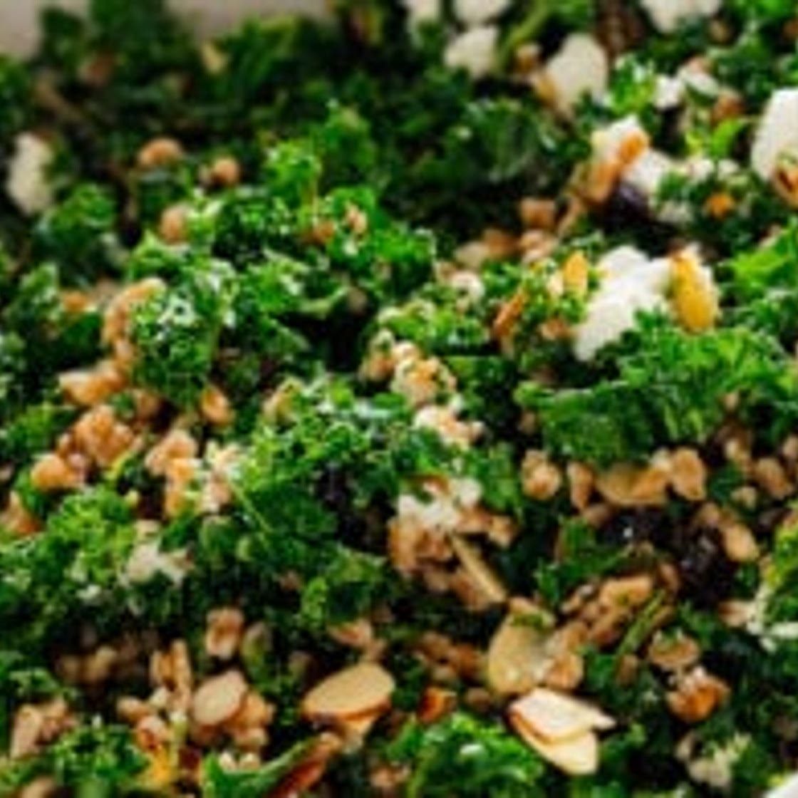 Farro and Kale Salad with Goat Cheese